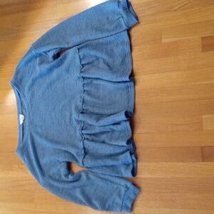 Oversize Blu Pepper Baby Doll Womens Top Contemporary Minimalist Cottagecore 2X